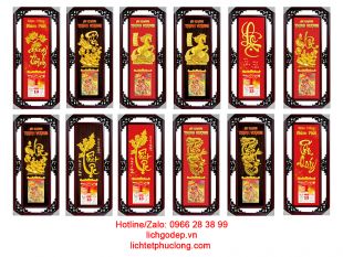 Lịch gỗ phù điêu khung đôi 39 x 89cm