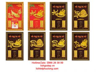 Lịch gỗ phù điêu khung đơn 50 x 80cm